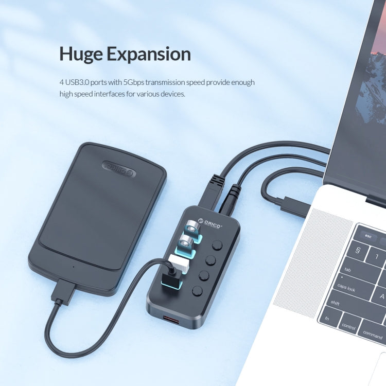 ORICO SWU3-4A 4 Ports USB 3.0 HUB in Black
