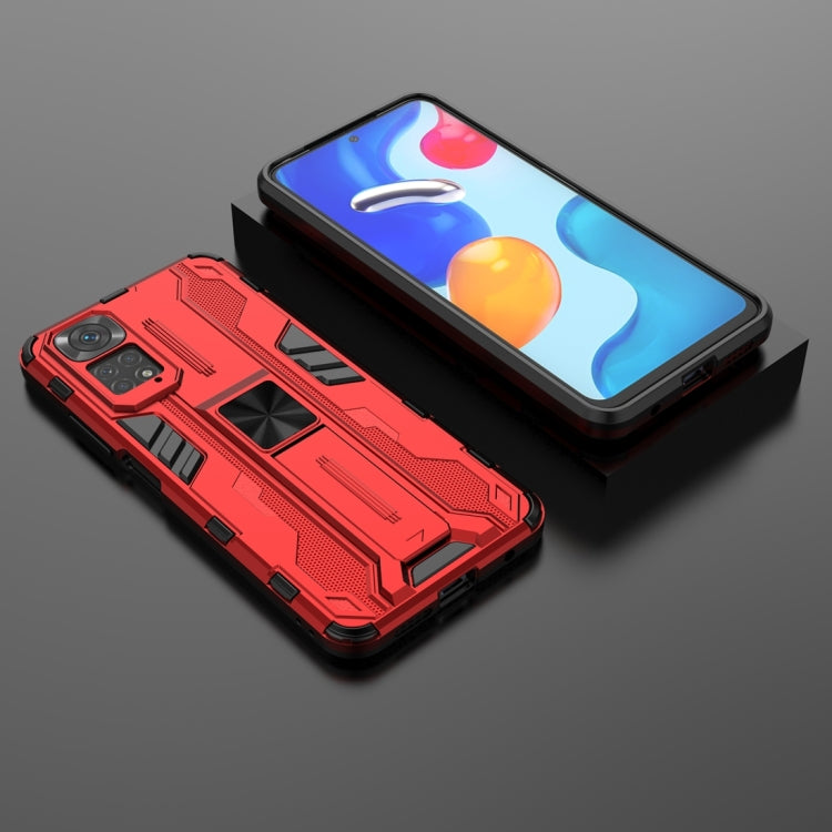 Redmi Note 11 Global/Note 11S Supersonic PC + TPU Phone Case with Holder (Red)