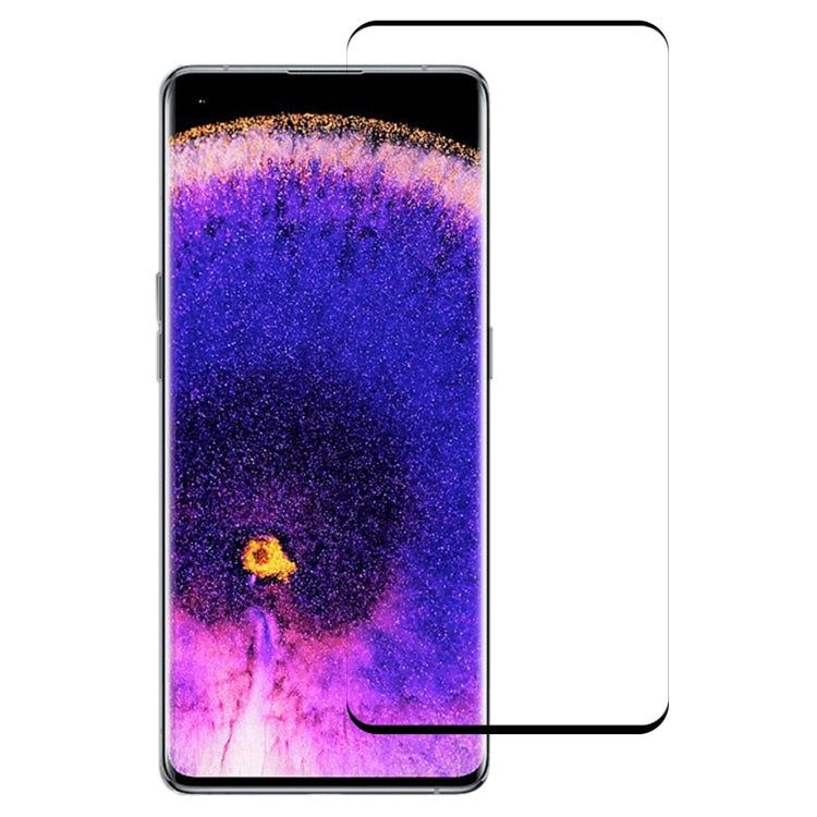 3D Curved Edge Tempered Glass Screen Protector for OPPO Find X5 (Black)