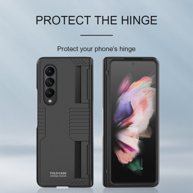 Samsung Galaxy Z Fold3 5G Shockproof Armor Hinged Folding Phone Case (Black)