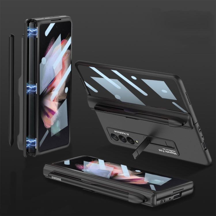 Samsung Galaxy Z Fold3 5G GKK Magnetic Flip Case with Pen Slot (Black)