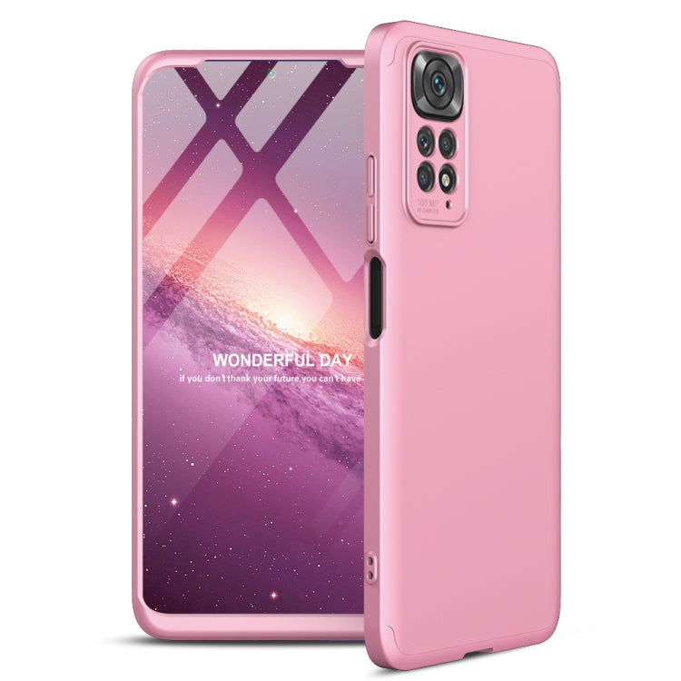 Rose Gold GKK Three Stage Splicing PC Phone Case for Xiaomi Redmi Note 11S / 11 Global Version