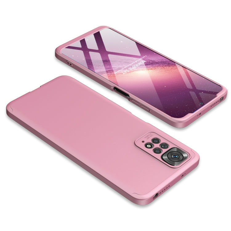 Rose Gold GKK Three Stage Splicing PC Phone Case for Xiaomi Redmi Note 11S / 11 Global Version