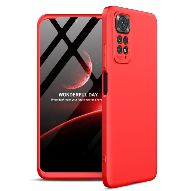 GKK Three Stage Splicing PC Phone Case for Xiaomi Redmi Note 11S / 11 Global Version (Red)