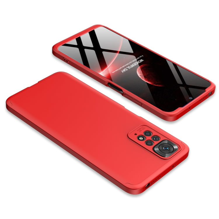 GKK Three Stage Splicing PC Phone Case for Xiaomi Redmi Note 11S / 11 Global Version (Red)