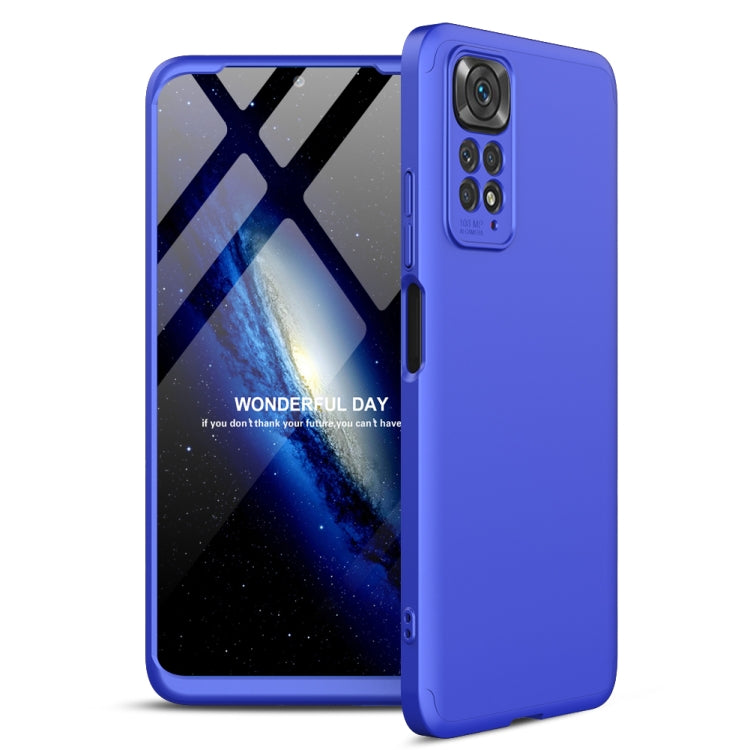 GKK Three Stage Splicing PC Phone Case for Xiaomi Redmi Note 11S / 11 Global Version (Blue)