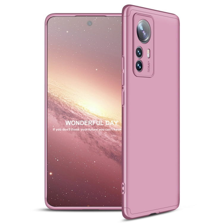 GKK Three Stage Splicing PC Phone Case for Xiaomi 12 Pro (Rose Gold)