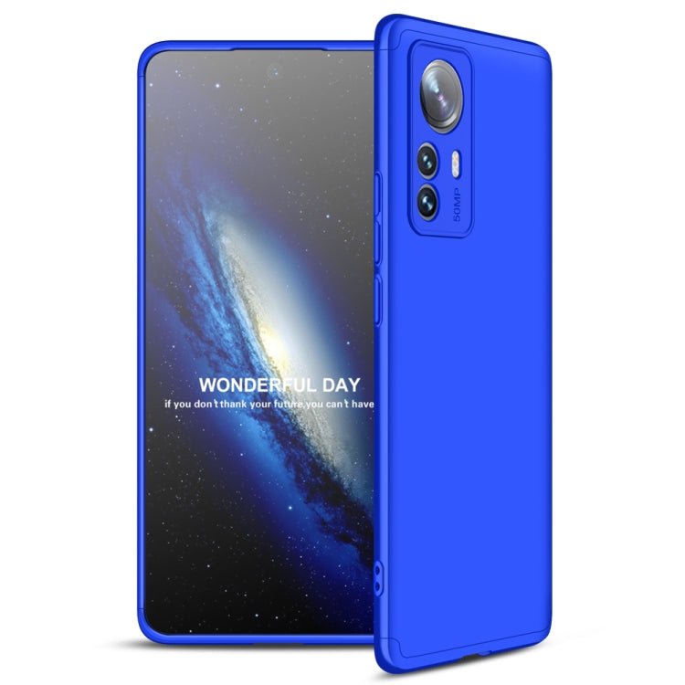 Blue Three Stage Splicing PC Phone Case for Xiaomi 12 Pro