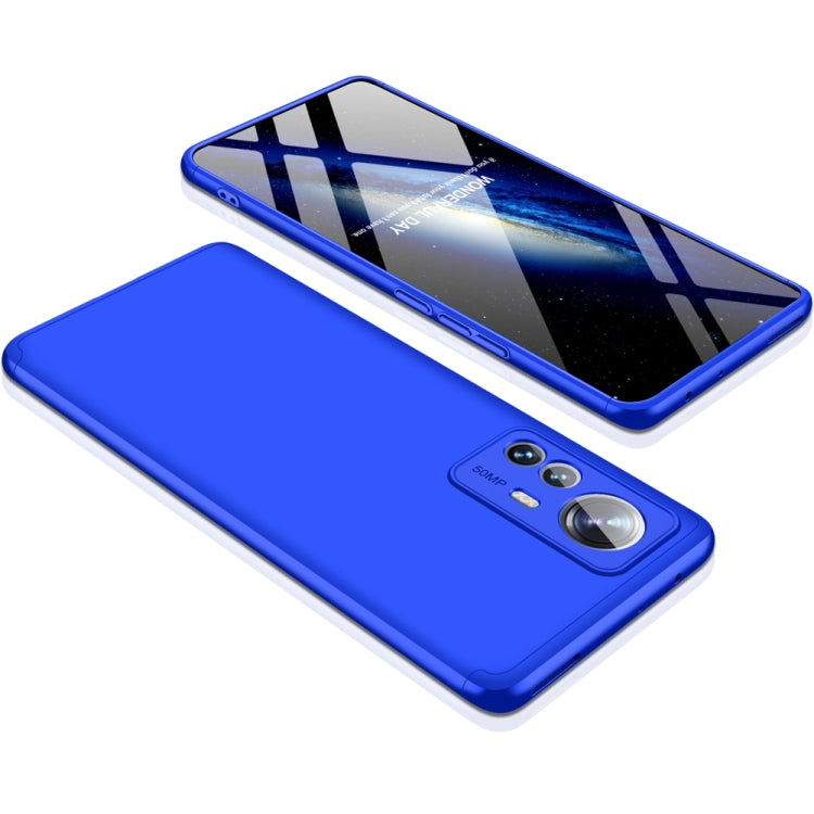 Blue Three Stage Splicing PC Phone Case for Xiaomi 12 Pro