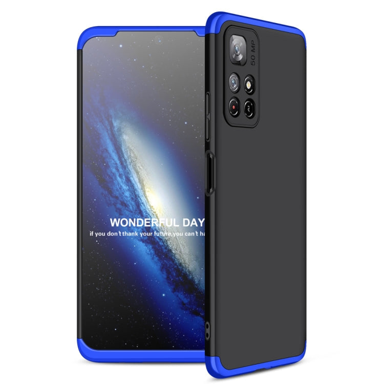 GKK Three Stage Splicing PC Phone Case for Xiaomi Poco M4 Pro / Redmi Note 11 CN Version (Black Blue)