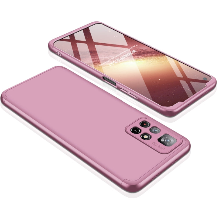 GKK Three Stage Splicing PC Phone Case for Xiaomi Poco M4 Pro / Redmi Note 11 CN Version (Rose Gold)