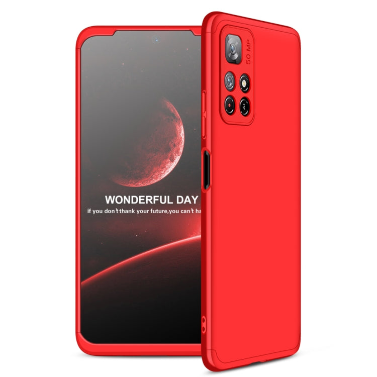 GKK Three Stage Splicing PC Phone Case for Xiaomi Poco M4 Pro / Redmi Note 11 CN Version (Red)