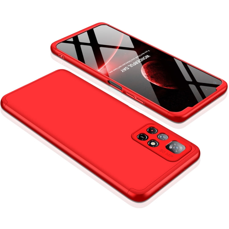 GKK Three Stage Splicing PC Phone Case for Xiaomi Poco M4 Pro / Redmi Note 11 CN Version (Red)