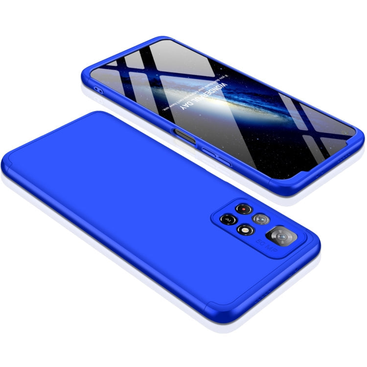 GKK Three Stage Splicing PC Phone Case for Xiaomi Poco M4 Pro / Redmi Note 11 (Blue)