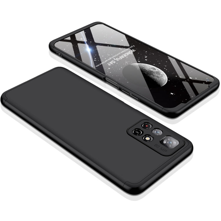 GKK Three Stage Splicing PC Phone Case for Xiaomi Poco M4 Pro / Redmi Note 11 CN Version (Black)
