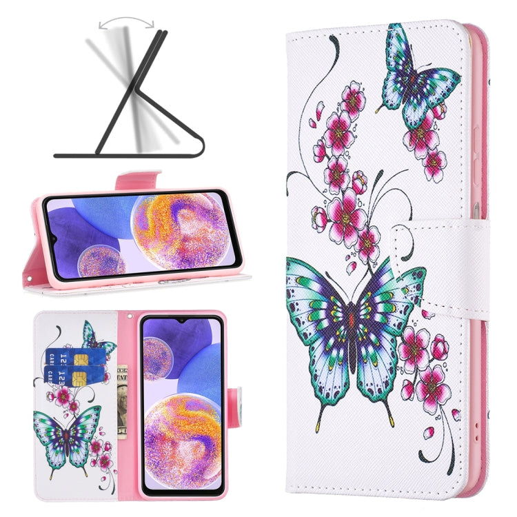 Peach Blossom Butterfly Flip Leather Case for Samsung Galaxy A23 5G