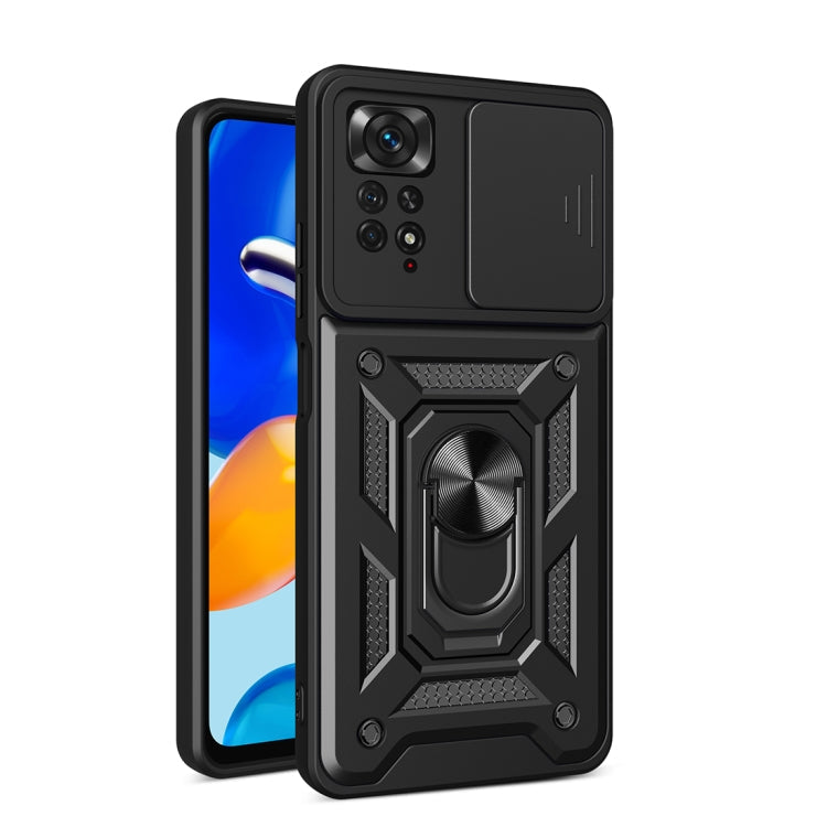 Sliding Camera Cover Phone Case for Xiaomi Redmi Note 11 Pro (Global) - Black