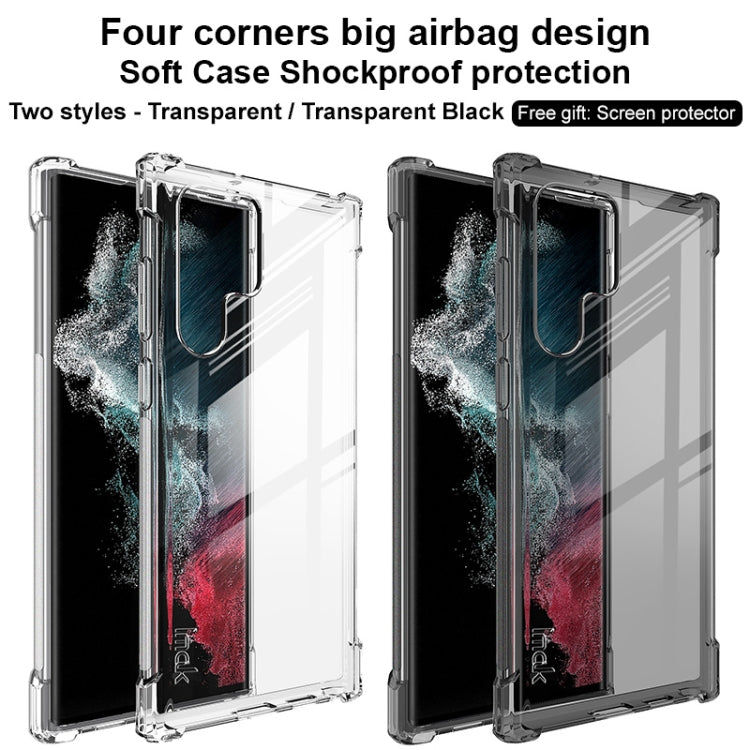 Transparent imak TPU Phone Case with Screen Protector for Samsung Galaxy S22 Ultra 5G