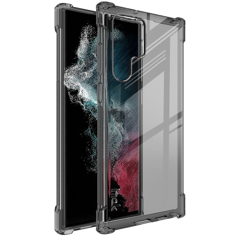 imak TPU Phone Case with Screen Protector for Samsung Galaxy S22 Ultra 5G (Transparent Black)