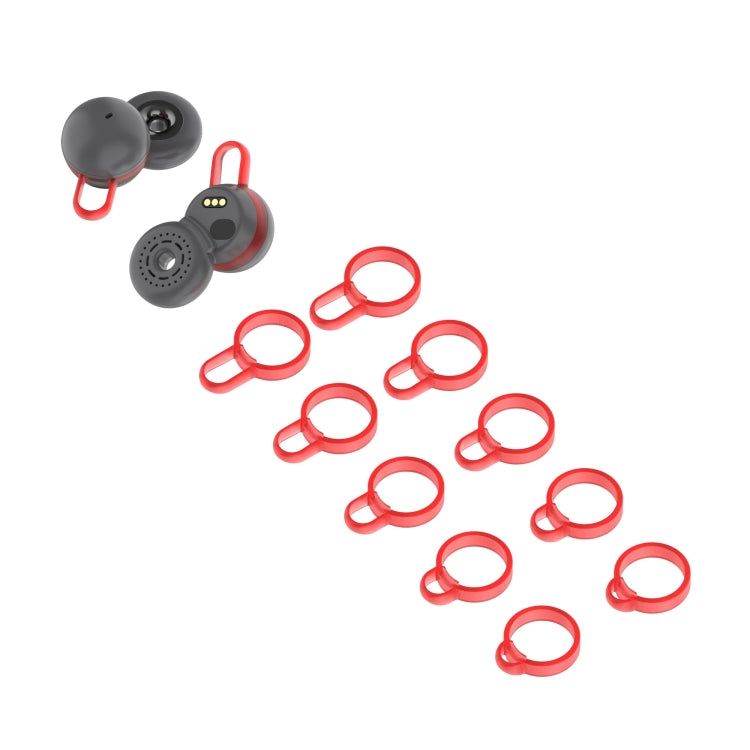 5 Pairs Non-Slip Silicone Earphone Ferrule Set for Sony LinkBuds Ear Cap (Red)