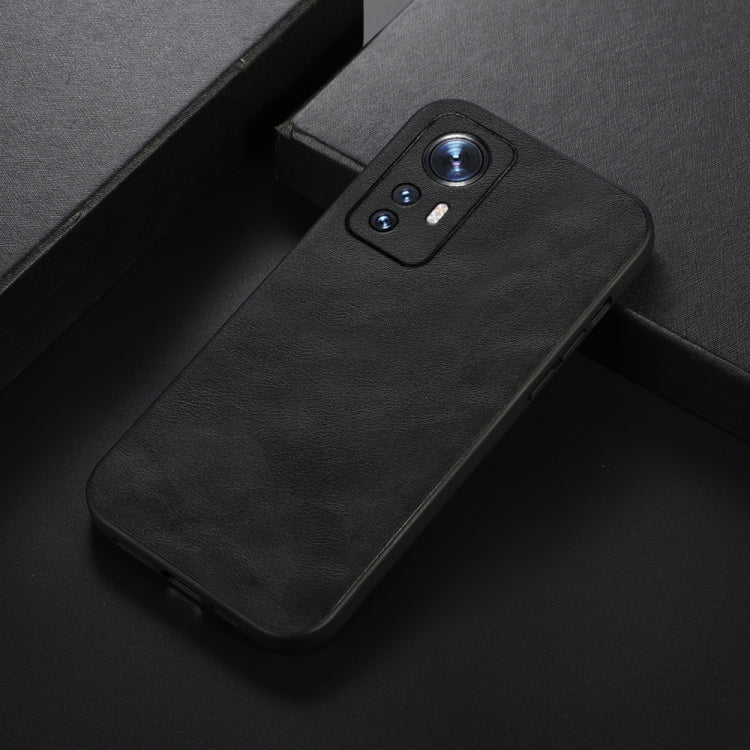 Xiaomi 12 Pro Durable Cowhide Texture Phone Case (Black)