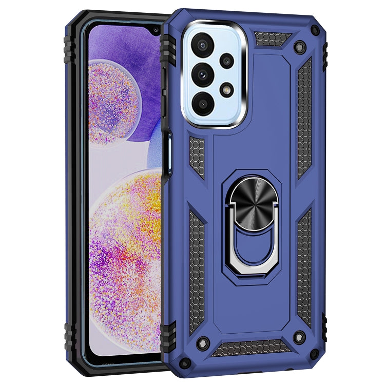 Shockproof Blue Phone Case with Holder for Samsung Galaxy A23