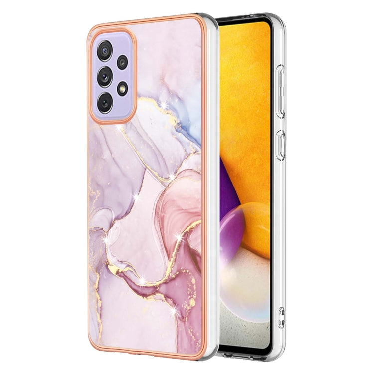 Rose Gold Electroplating Marble Pattern Phone Case for Samsung Galaxy A23 4G / 5G