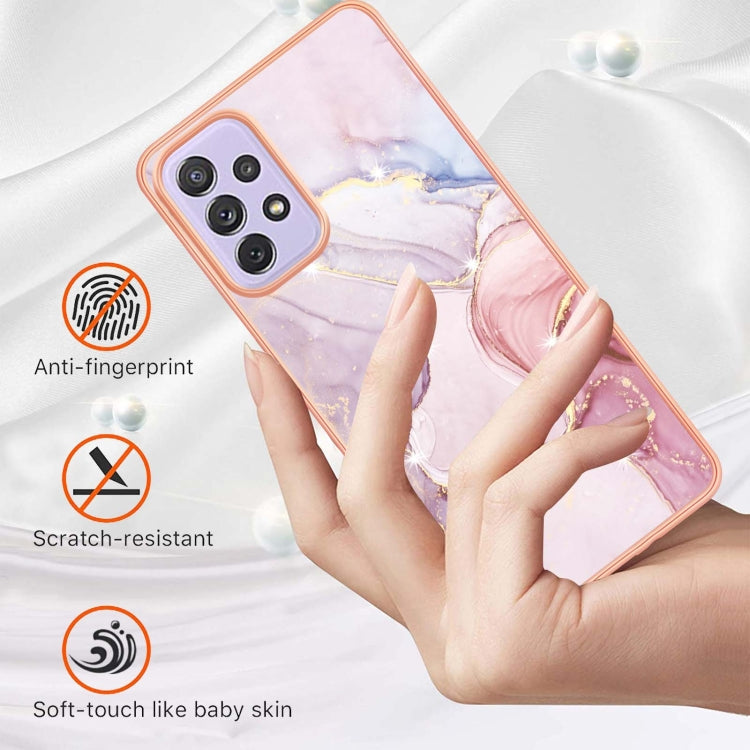 Rose Gold Electroplating Marble Pattern Phone Case for Samsung Galaxy A23 4G / 5G