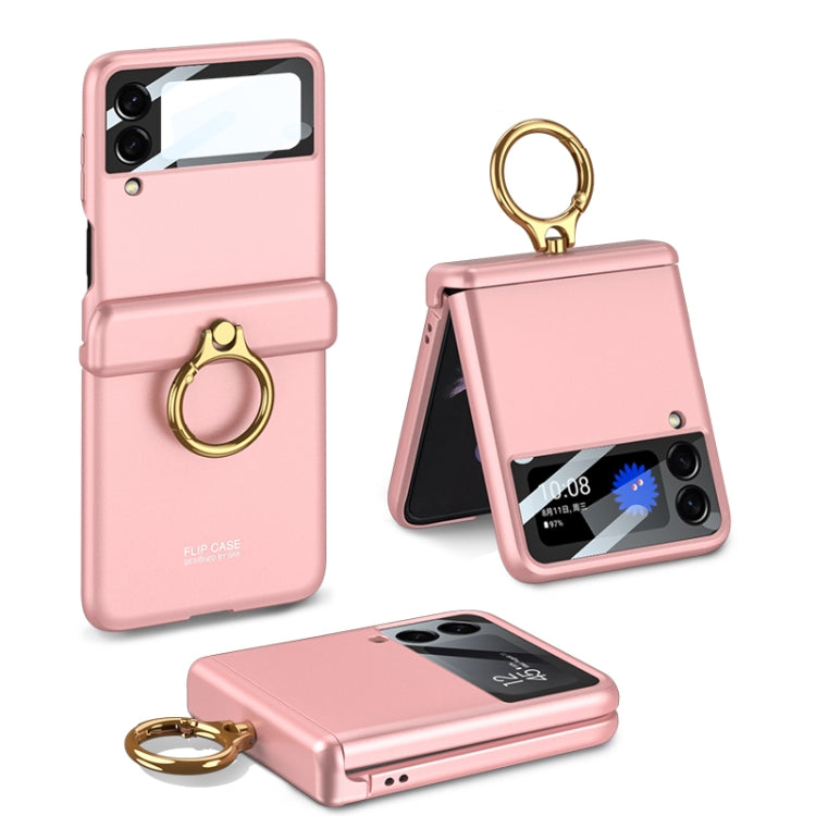 Samsung Galaxy Z Flip3 5G GKK Pink Magnetic Hinged Flip Case with Ring Holder