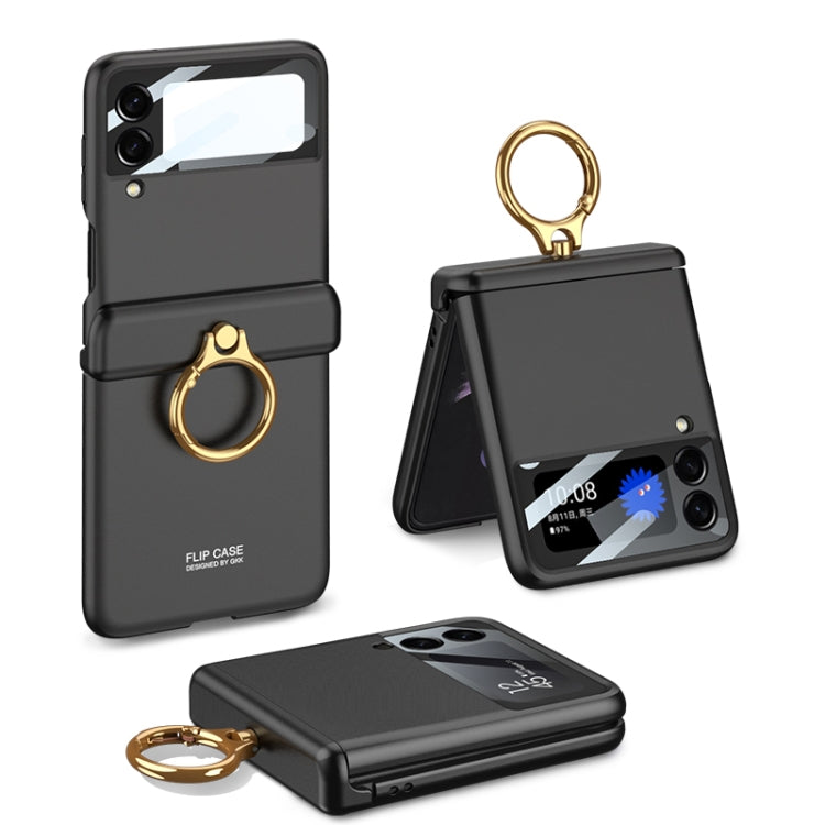 Enhance Your Samsung Galaxy Z Flip3 5G with GKK Magnetic Hinged Flip Case & Ring Holder (Black)