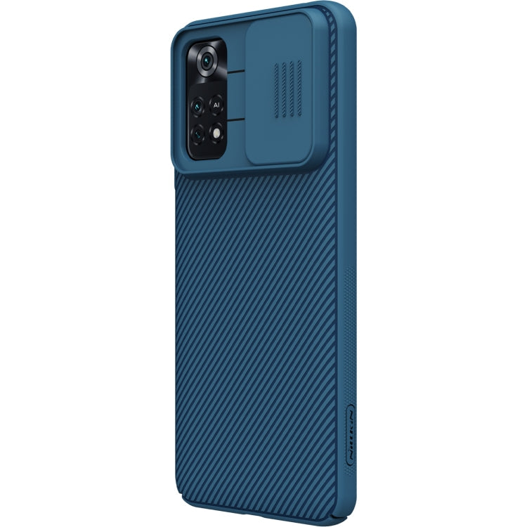 Blue NILLKIN Black Mirror Series Camshield PC Case for Xiaomi Poco M4 Pro