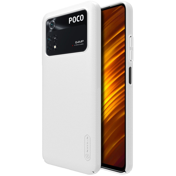 NILLKIN Frosted PC Phone Case for Xiaomi Poco M4 Pro (White)