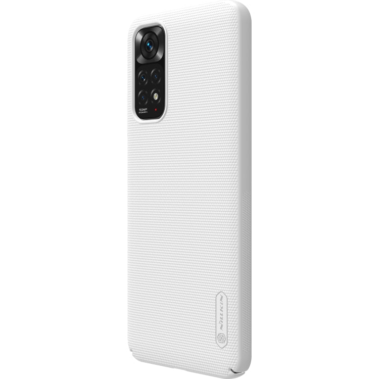 NILLKIN Frosted PC Phone Case for Xiaomi Redmi Note 11 4G Global - White
