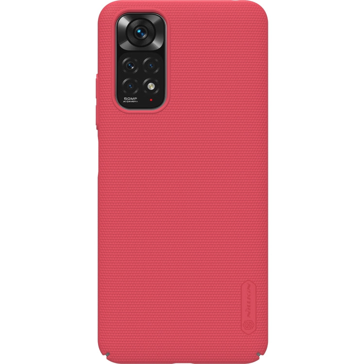 NILLKIN Frosted PC Phone Case for Xiaomi Redmi Note 11 4G (Red)