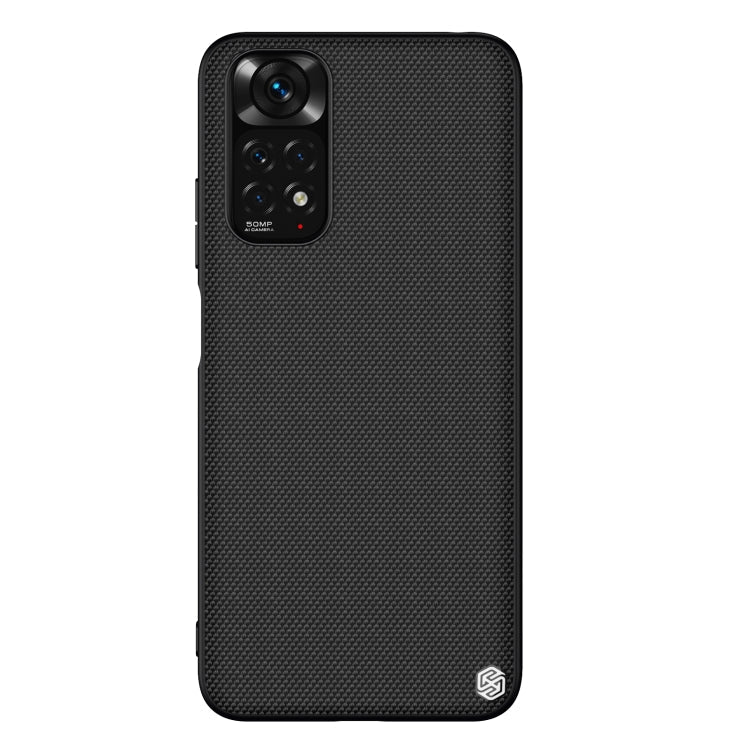 NILLKIN 3D Textured Nylon Fiber TPU Phone Case for Xiaomi Redmi Note 11 4G Global (Black)