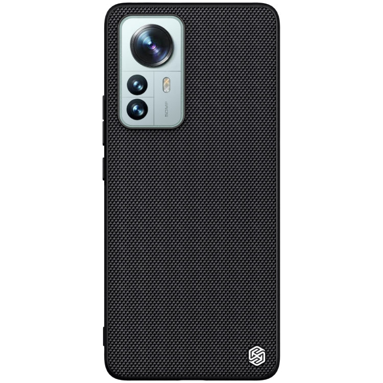 NILLKIN 3D Textured Nylon Fiber TPU Phone Case for Xiaomi 12 Pro (Black)