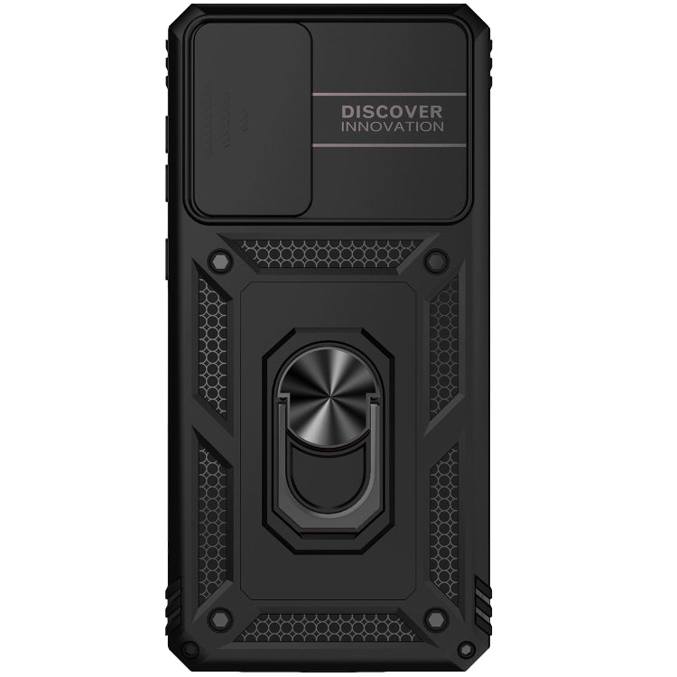 Sliding Camshield Holder Phone Case for Samsung Galaxy A73 5G (Black)