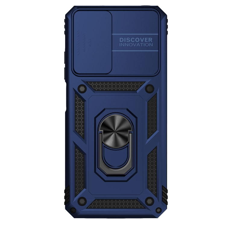 Blue Sliding Camshield Holder Phone Case for Xiaomi Redmi Note 11 Global