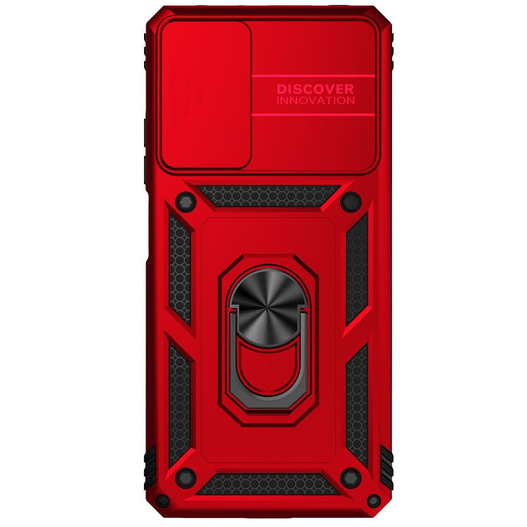 Red Sliding Camshield Holder Phone Case for Xiaomi Redmi Note 11 Pro Global
