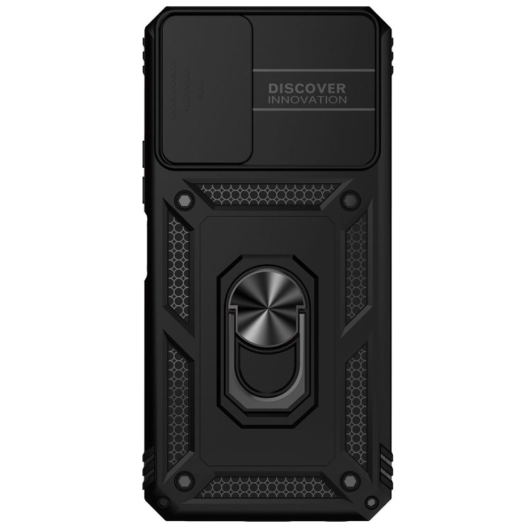 Black Sliding Camshield Holder Phone Case for vivo Y20