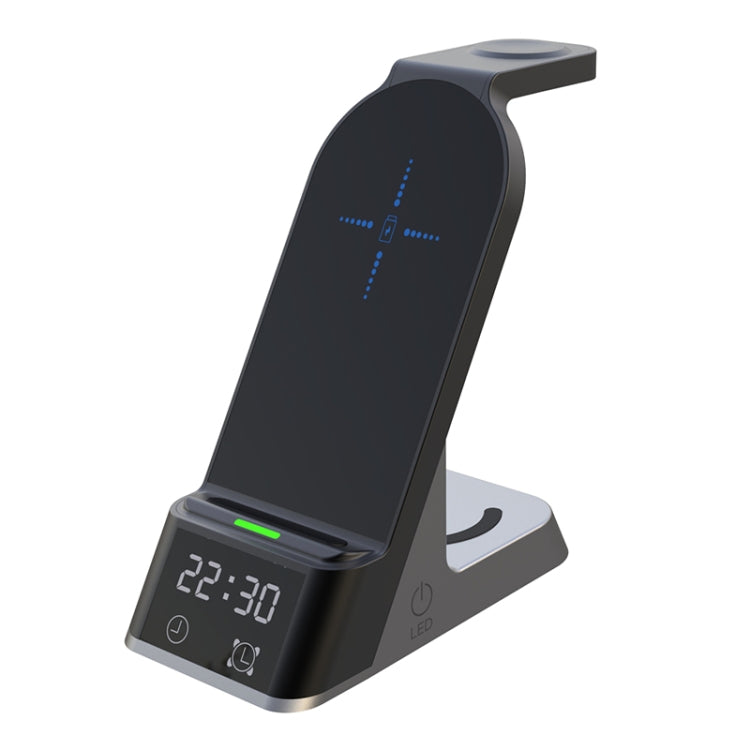 Wireless 6 in 1 Magnetic Charger with Alarm Clock and Digital Display