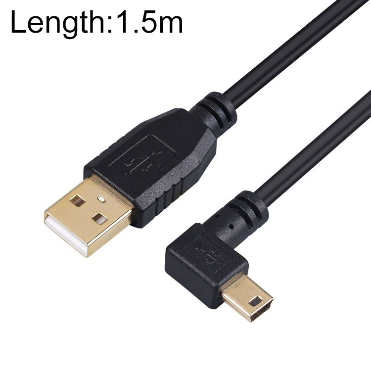 1.5m Elbow Mini 5 Pin to USB 2.0 Camera Extension Data Cable for High-Speed Photo Transfer