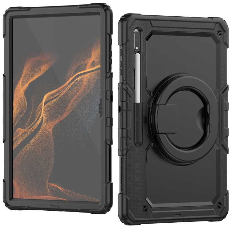 Samsung Galaxy Tab S8 Ultra Shoulder Strap Tablet Case in Sleek Black