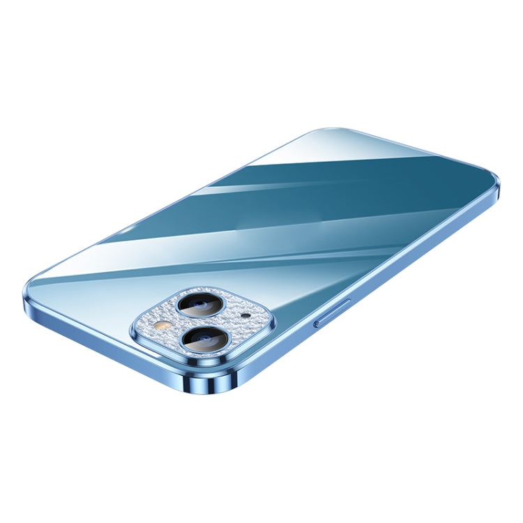 SULADA Diamond Lens Protector Plated Frosted Case for iPhone 13 (Sierra Blue)