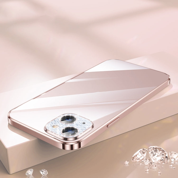 SULADA Pink Diamond Lens Protector Plated Frosted Case for iPhone 13