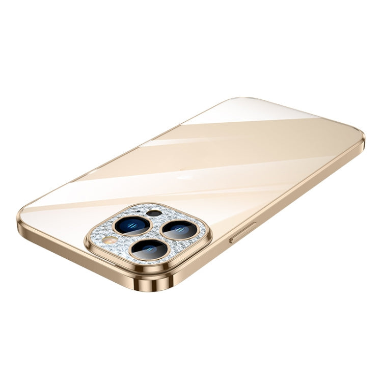 iPhone 13 Pro Max (Gold) SULADA Diamond Lens Protector Plated Frosted Case