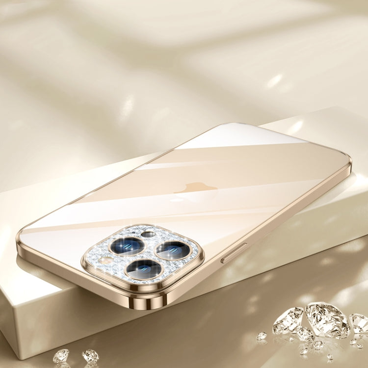 iPhone 13 Pro Max (Gold) SULADA Diamond Lens Protector Plated Frosted Case