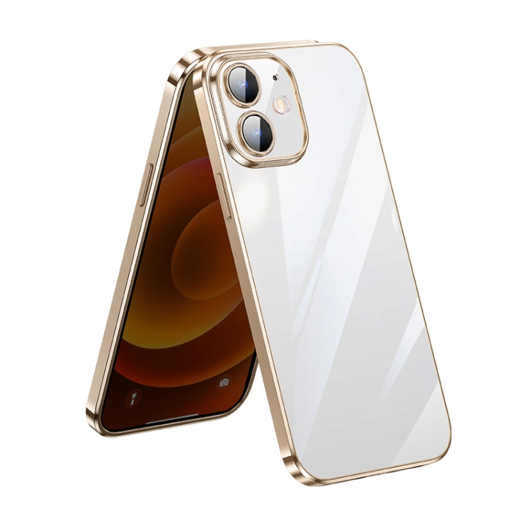 SULADA Lens Protector Plated Clear Case for iPhone 12 - Gold