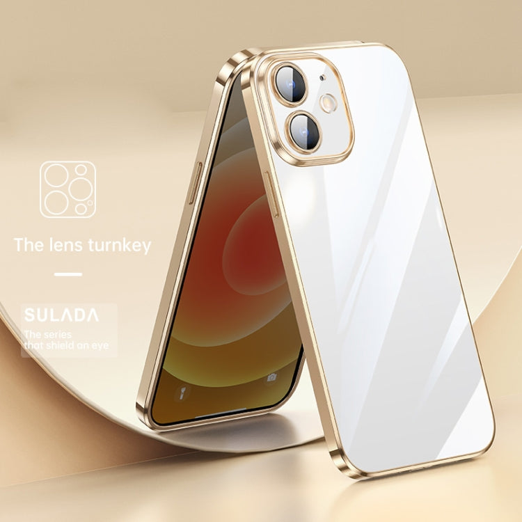 SULADA Lens Protector Plated Clear Case for iPhone 12 - Gold