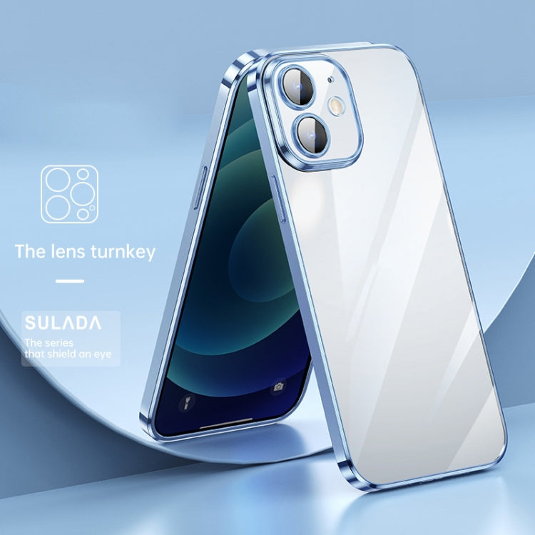 SULADA Lens Protector Plated Clear Case for Sierra Blue iPhone 11